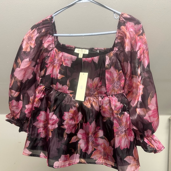 Thirty/Thirty LA Floral BabyDoll Top NWT - Picture 2 of 8